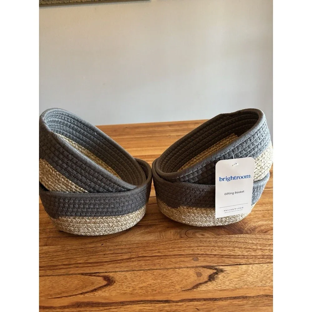 Decorative Basket Gray & Natural  Brightroom Set Of 4